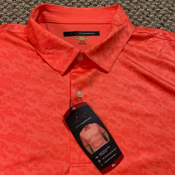 Greg Norman Polo Golf New With Tags. Dot Shark Print. - Picture 2 of 4